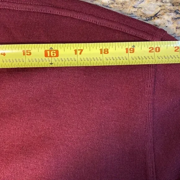 Paul & Shark Vintage Yachting Burgundy Wool Blend Cardigan Sweater Size M